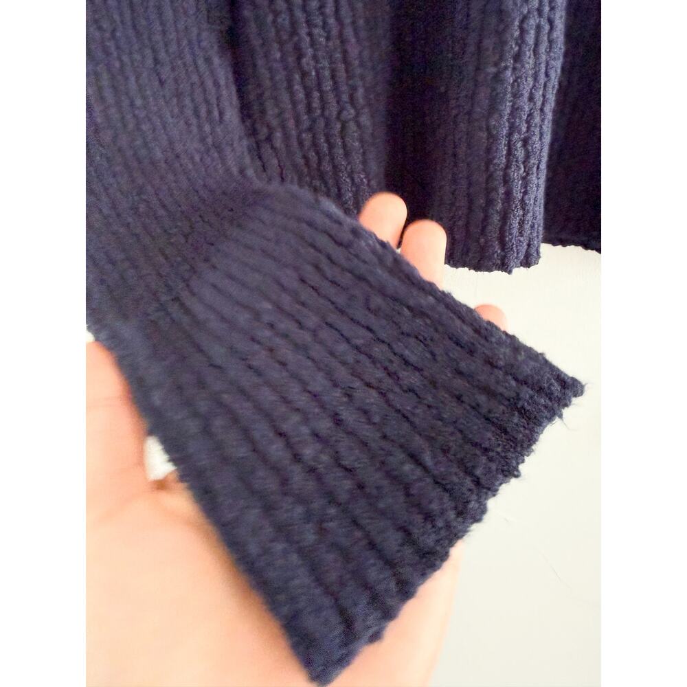 Madewell | NWT Bouclé Knit Crewneck Sweater Midnight Navy | Sz XL - Picture 4 of 10